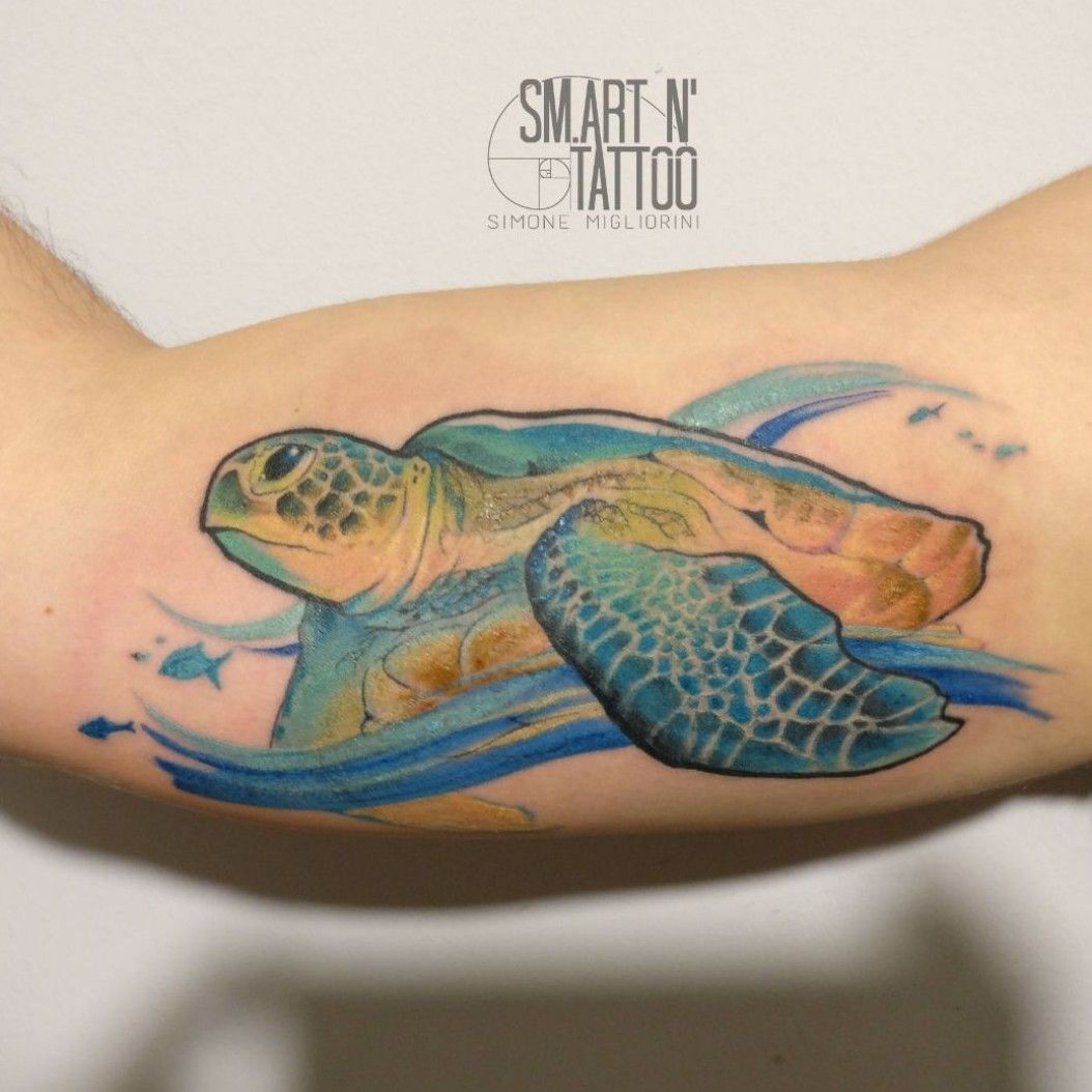 Black Tribal Turtle Tattoo / Maui