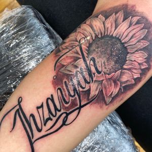 GKunny Tattoo Black and Gray TattooSunflower 🌻 