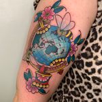 Globe and bees 
