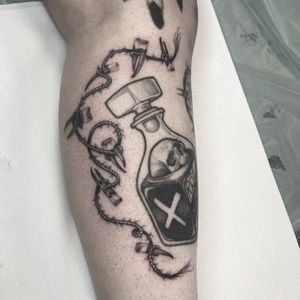 chisel and hammer tattoo