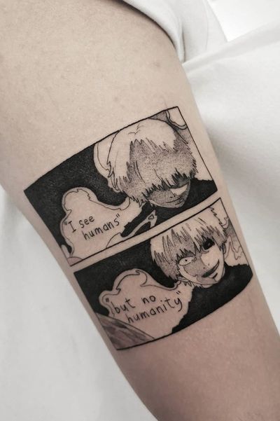 ◾Tokyo Ghoul◾ #tokyoghoul #anime #manga #nerdtattoo #otakutattoo #japanese #japanesetattoo #tattooitaly #tattooitalia #blackwork #blackworksubmissions #dots