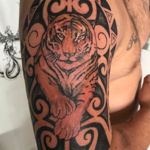 Tattoo uploaded by Jeff Blackwork • Tribal Tiger • Tattoodo Tattoo uploaded by Jeff Blackwork • Tribal Tiger • Tattoodo