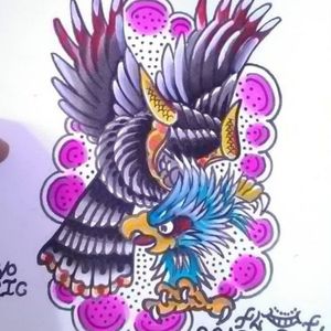 Eagle design painted on fancy paper by Mr. fernando santiago 