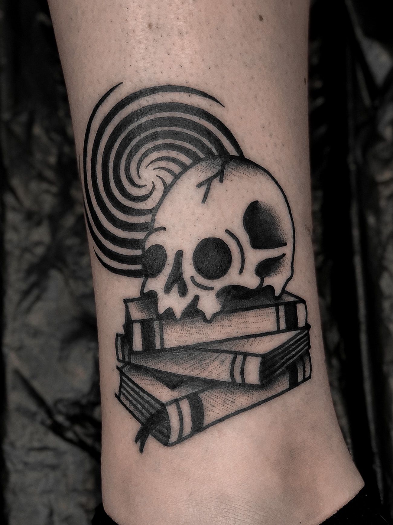 Spell book spellbook art dark black tattoo arm tome magic
