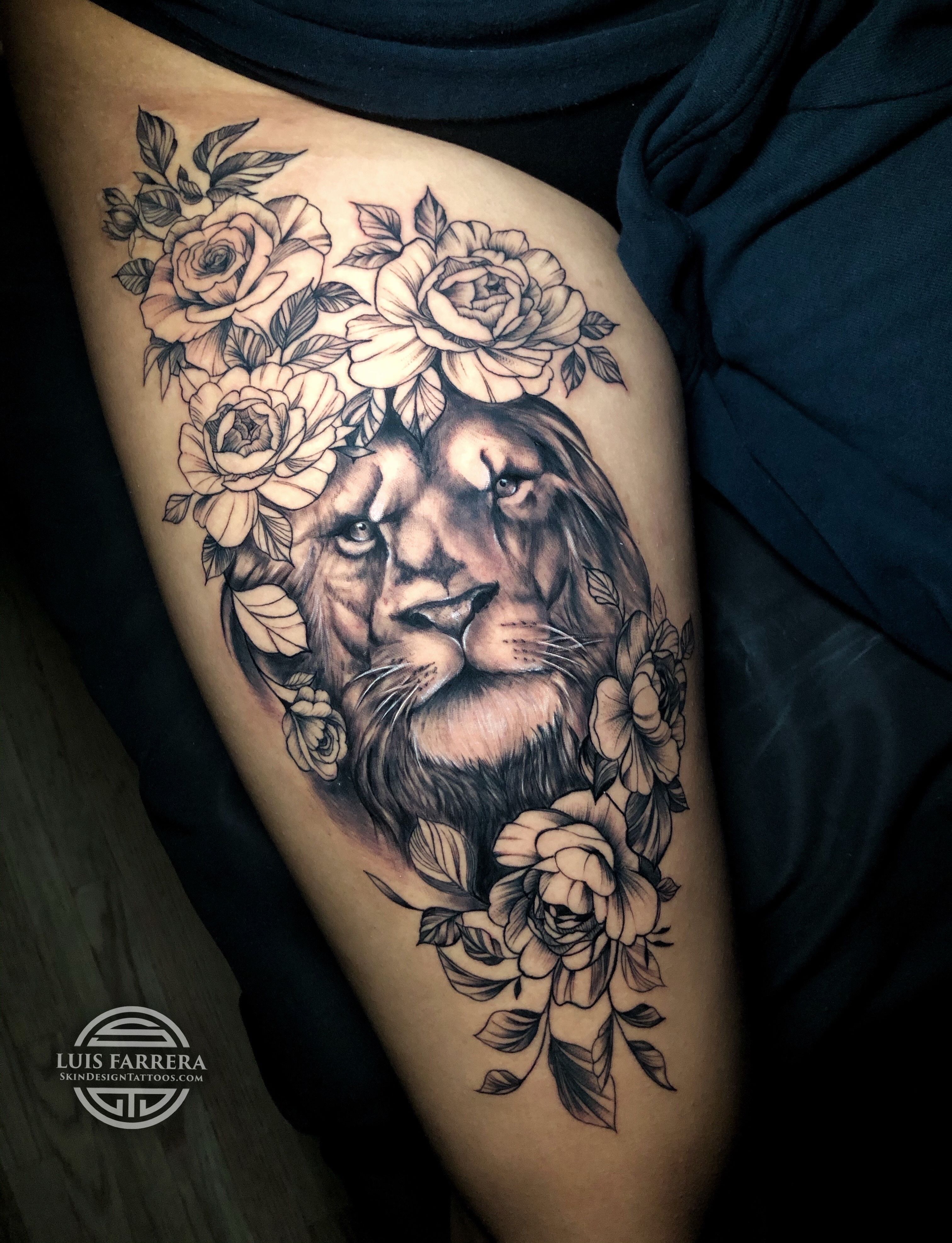 Lion tattoo by Dani Ginzburg | Post 31530