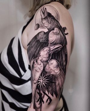 Two ravens.Full day session project!