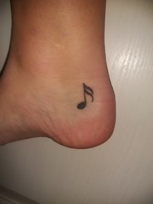 note #music #note #heel #microtattoo
