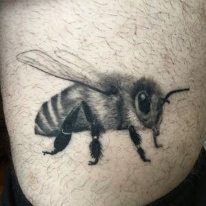 Healed. Bee tattoo.