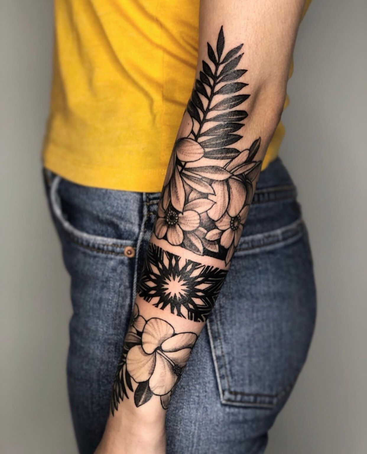 Tattoo uploaded by Alena • Full forearm flowers tattoo with bracelet! 2  full day session! #flowers #ink • Tattoodo