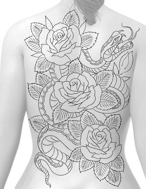 Full back piece available to be tattooed. Full color preferred. Hourly rate of $150/hr. Deposit required to book. If interested in booking this piece, please email nick.k.tattoos@gmail.com or Message me on Instagram @nick.k.tattoos.No messages on here.