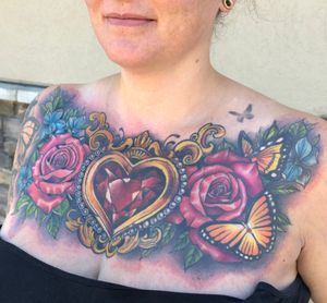 Finished chest tattoo June 2020 at anthem tattoo in Sherwood park 