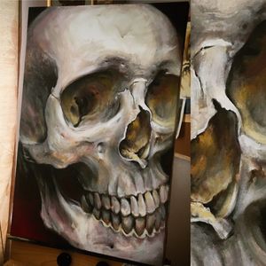 Skull painting completed 2018
