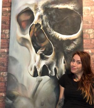 Large skull painting completed August 2020