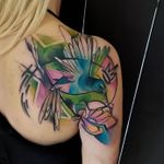 Humming bird cover up tattoo