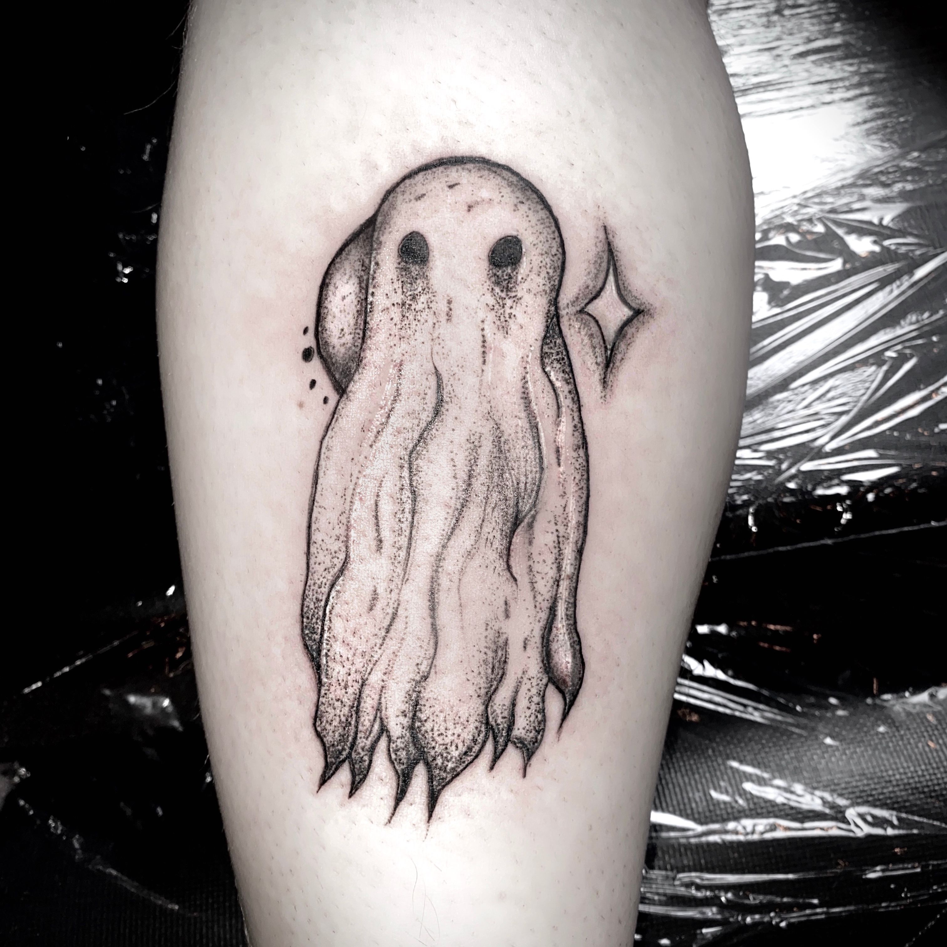 252 Tattoo  Spooky little ghost  Drawn  Tattooed by Dan  Facebook