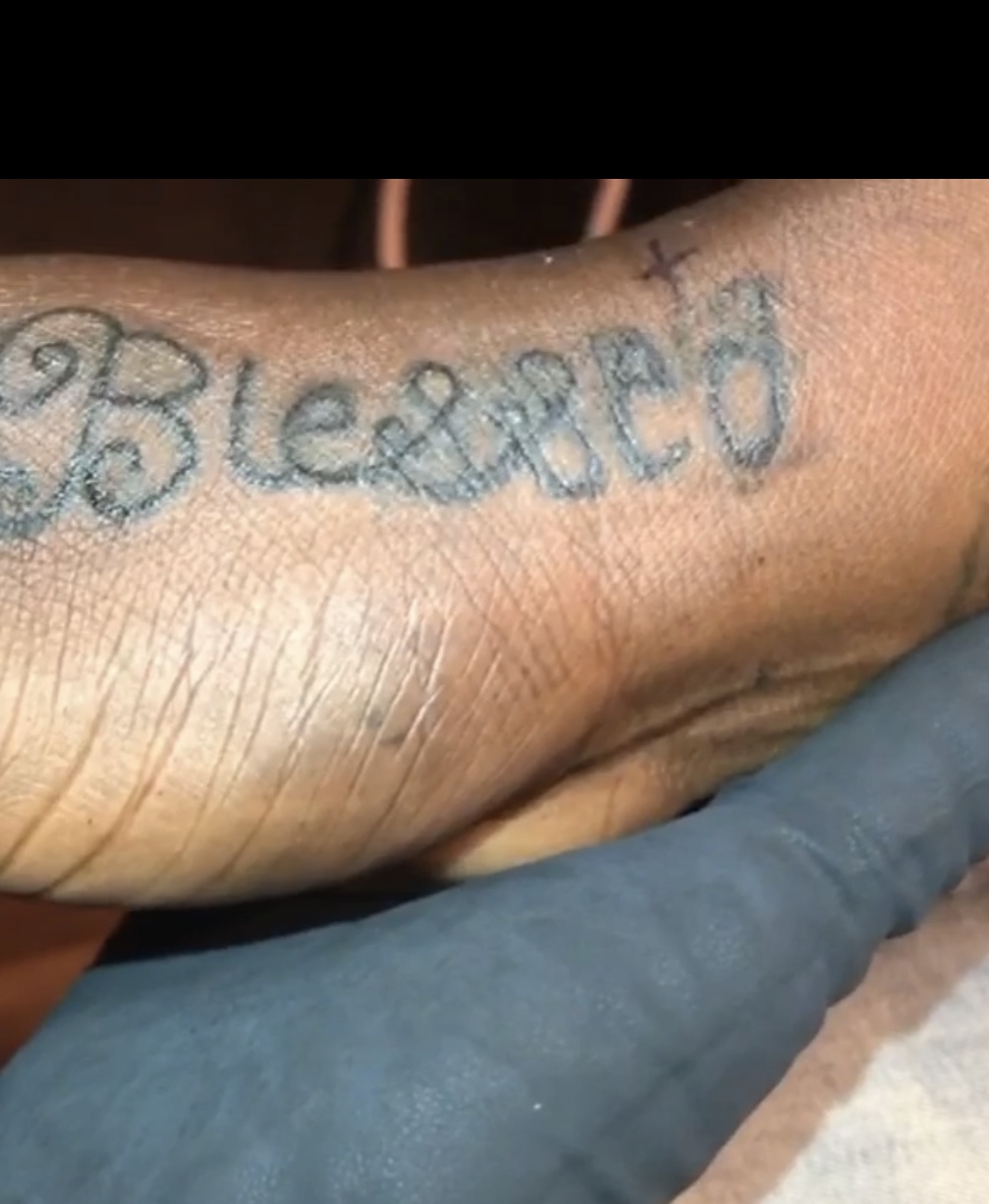 Tattoo uploaded by @tee4jxnes92 • Cover Up From Stephanie to Blessed • Tattoodo Tattoo uploaded by @tee4jxnes92 • Cover Up From Stephanie to Blessed • Tattoodo