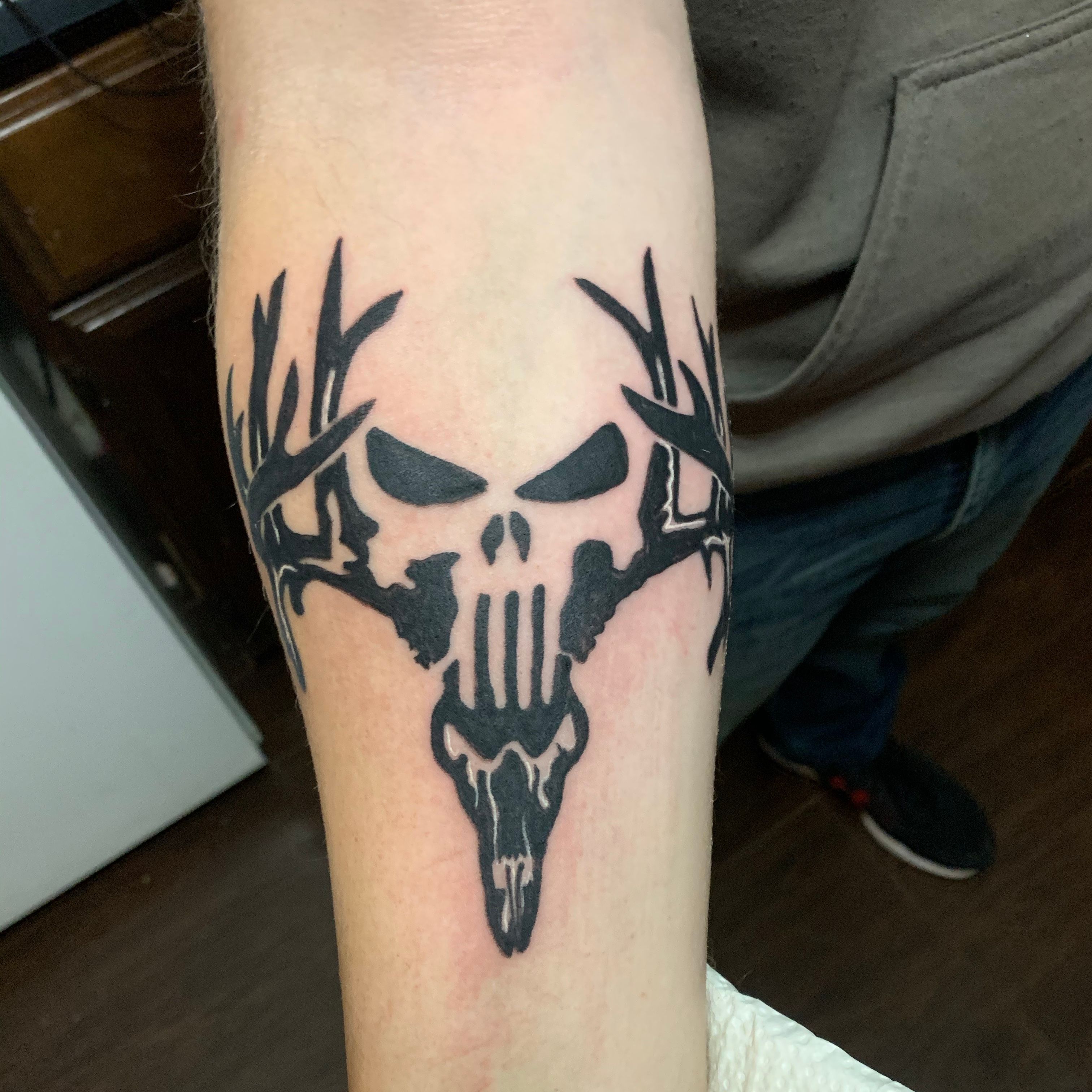 bone collector deer skull tattoo