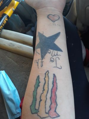 Done by multiple people this Was peoples practice arm. I want to get them covered with my sleeve idea. 
