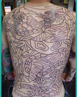 Start of a full back piece 