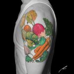 Instagram: @rusty_hst Veggie quarter sleeve #illustrative #color #vegetables