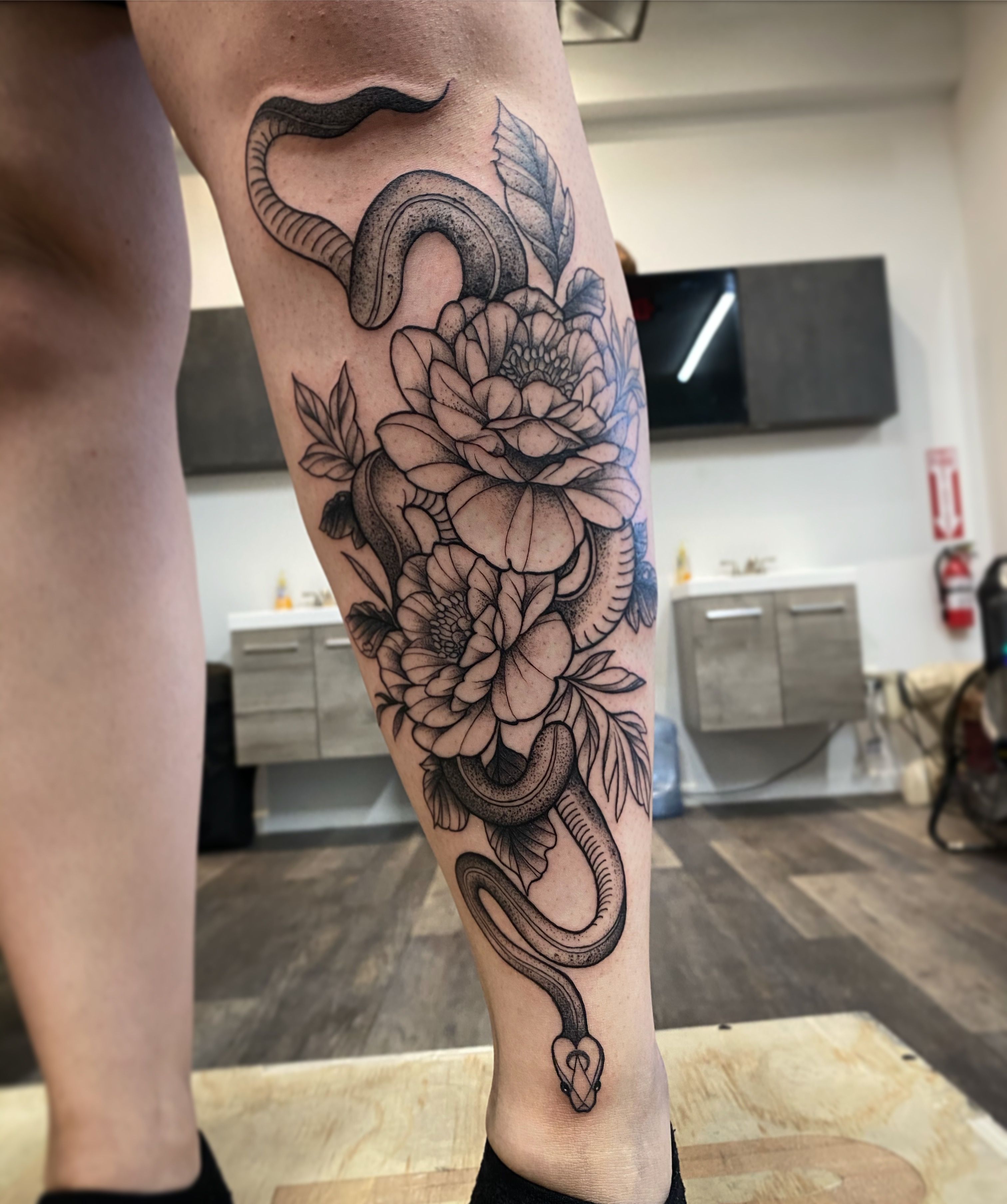 Tattoo uploaded by Emma Raine Tattoo  Illustrative snakes and flower  design delicate snake flowers  Tattoodo