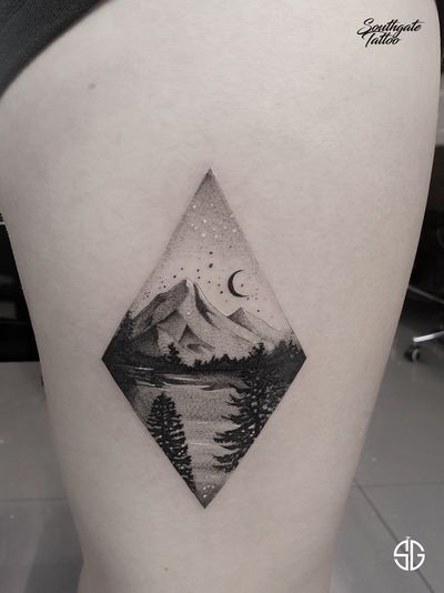 black diamond ski tattoo
