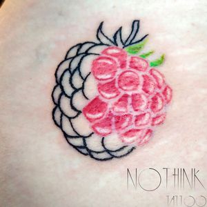 Raspberry on butt - half line half color