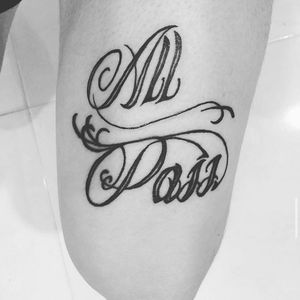 💉 Lettering by myself “all pass” 