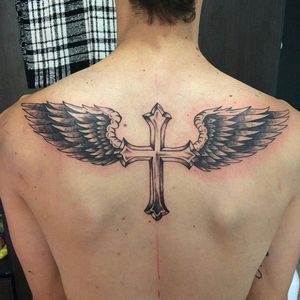 💉 cross and wings 