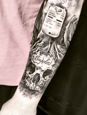 "Angelus/Angeless" part 1 for Morten ◼ #tattoo #рукав #trigram #tattoo #sleeve #inkedsense