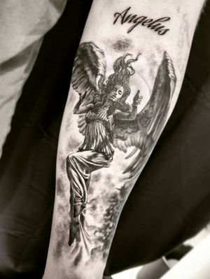 "Angelus/Angeless" part 1 for Morten◼#tattoo #рукав #trigram #tattoo #sleeve #inkedsense