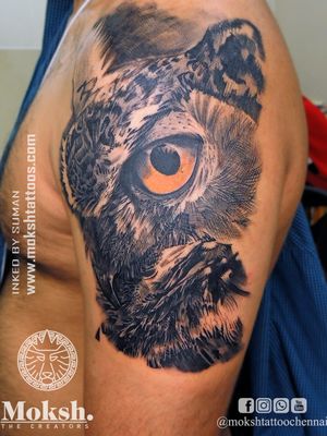 Great horned owl tattoo 