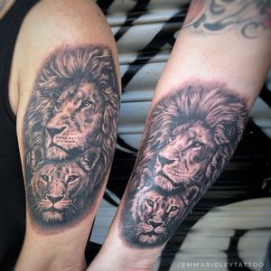 Lion & lioness done for a couple. They wanted the same design which is what I did. #lion