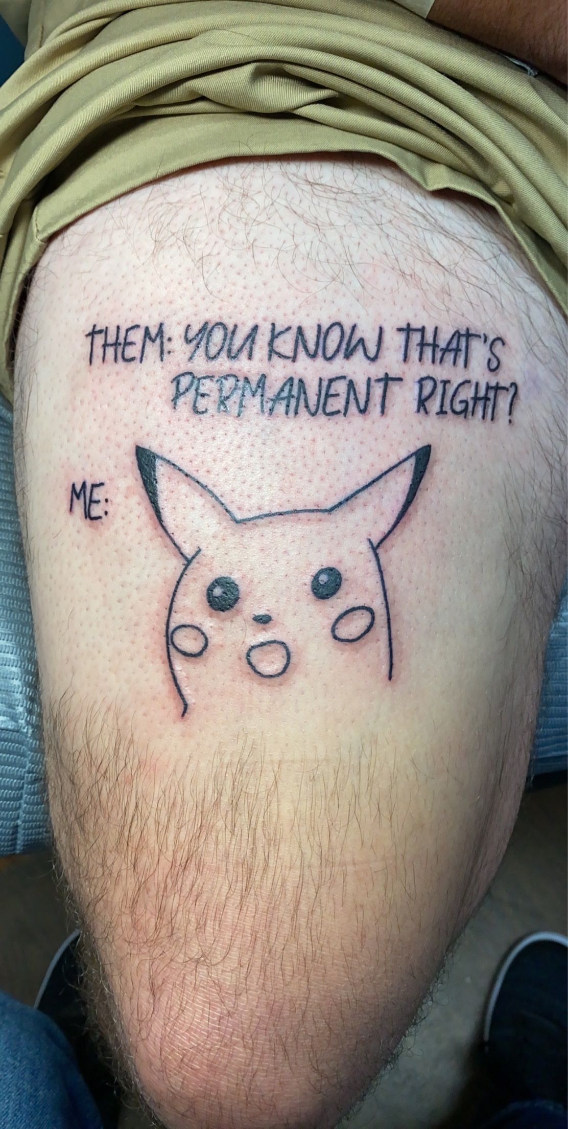 You know that's permanent right?? Credit: Electric Monk Tattoo : r/memes