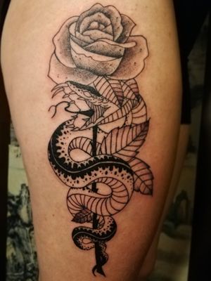 Snake and rose