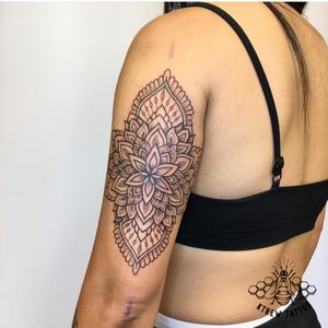 Mandala Tattoo by Kirstie @ KTREW Tattoo - Birmingham, UK #mandala #tattoo #birminghamuk #armtattoo
