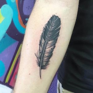 Feather . . . For consultations and appointments send a message or an e-mail to andres1lv4tattoo@gmail.com