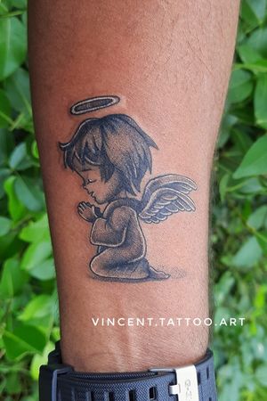 Baby angel tattoo...New work....Dm for tattooing @sanjay_s78@vincent.tattoo.art instagram.Call or watspp 9746136732.#vincenttattooart #freelance#travellingartist #tattoos #tattooideas #tattooart #kochi #ink #tattooartist  #instagram #facebook #instadaily #artlife #inkmag #artlover #vincenttattooart #permanenttattoos  #kerala #kerala360 #picoftheday #vibes  #artworkinstudio #kerala  #instagood #tattoolife