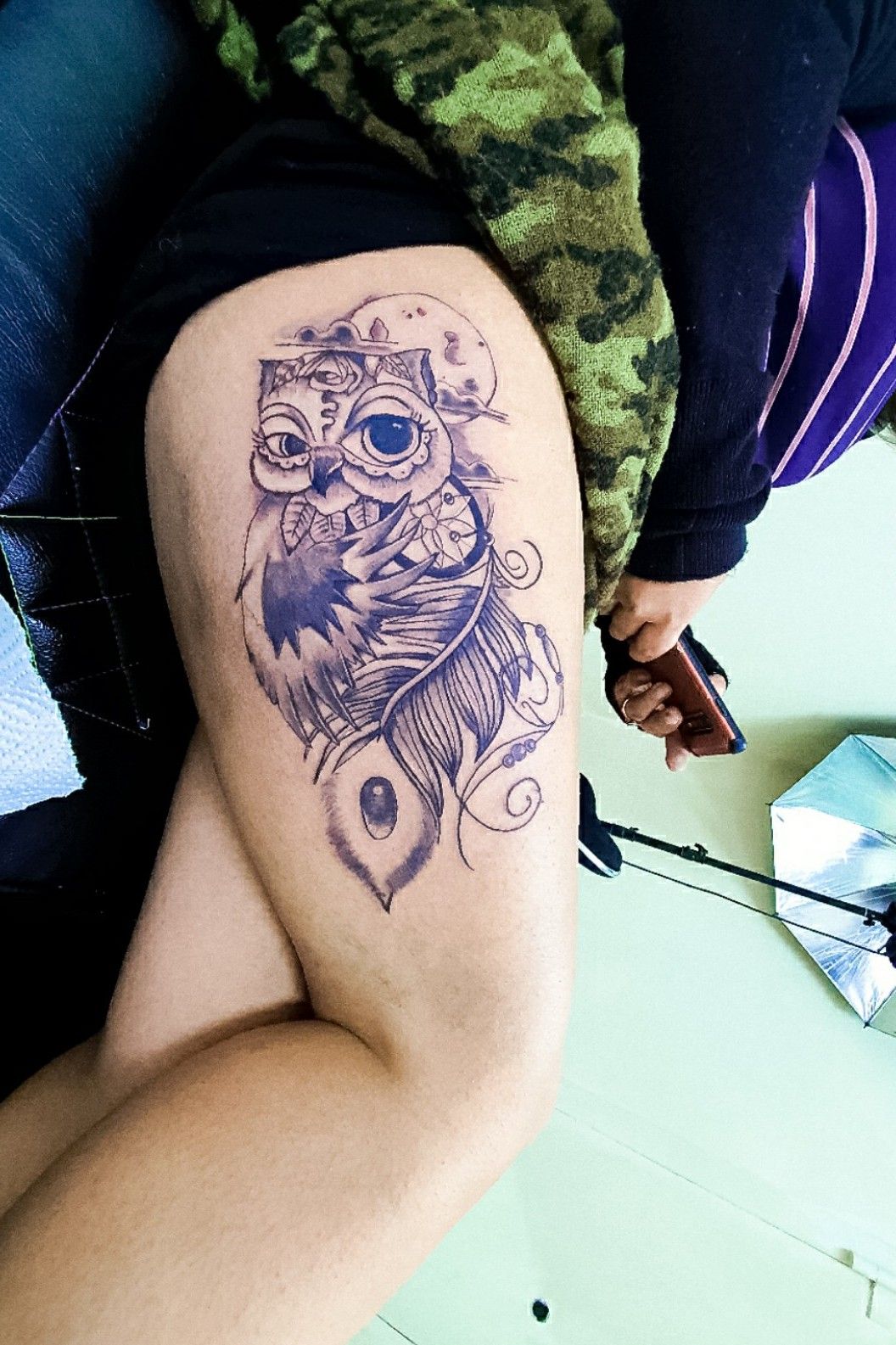 Pin by Bia Marie on Leg sleeve | Owl tattoo, Owl tattoo sleeve, Nature  tattoo sleeve