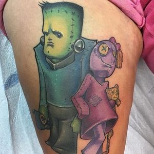 Frankenstein tattoo by Kelly Gormley 