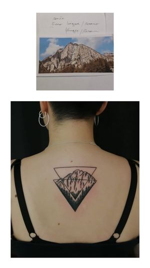 Personalised mountain tattoo 