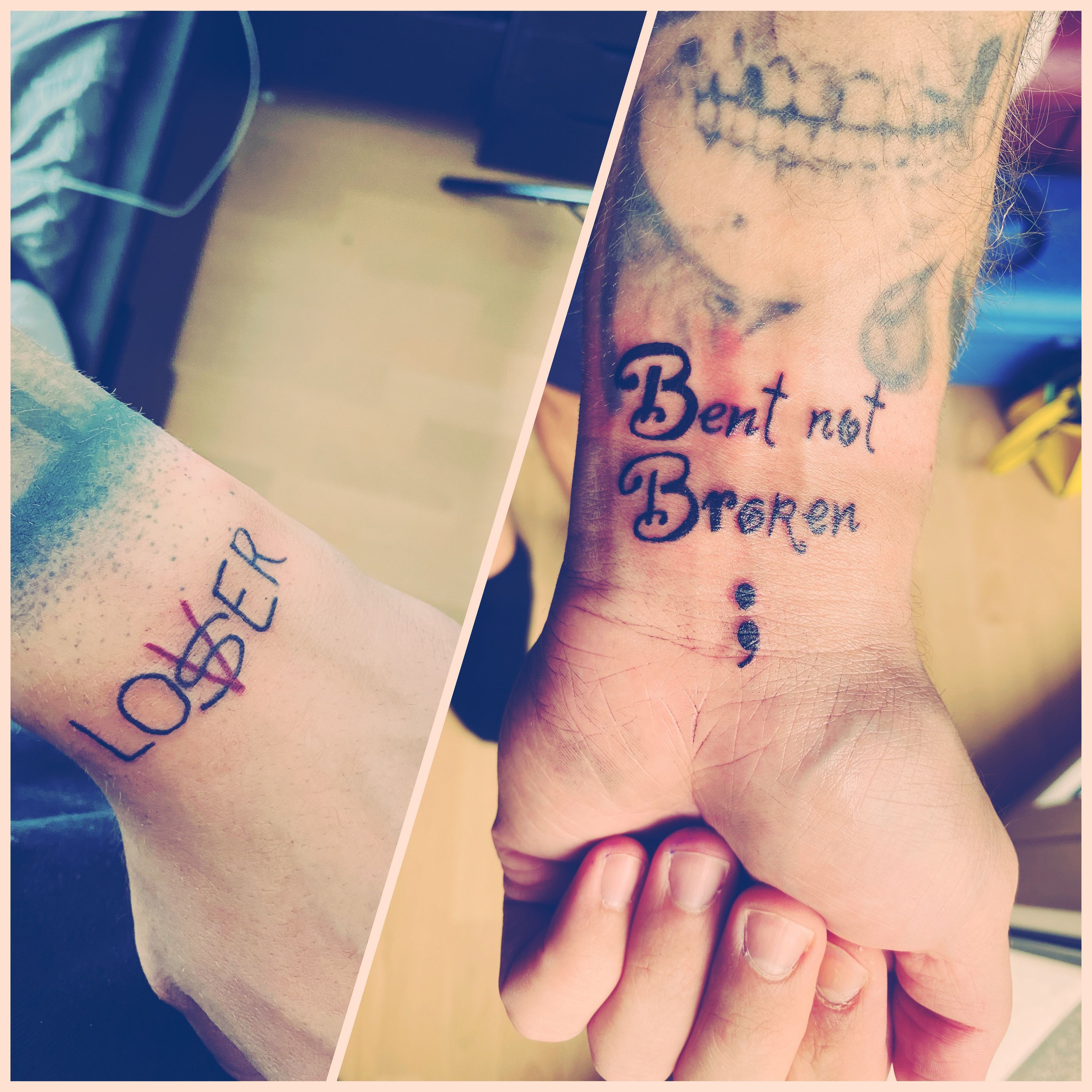 Tattoo uploaded by lolo  Not broke just bent from the song swords and  pens The Story So Far  Tattoodo