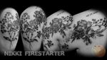 Some of that x-ray floral action. nikkifirestarter.com . . . #flowertattoo #floraltattoo #grayscale #blackandgray #xray #xraytattoo #sleeve #sleevetattoo #flowers #babysbreath #floralart #tattoos #bodyart #bodymod #modification #ink #art #queerartist #queertattooist #mnartist #mntattoo #visualart #tattooart #tattoodesign #thetattooedlady #tattooedladymn #nikkifirestarter #firestartertattoos #firestarter #minnesotatattoo