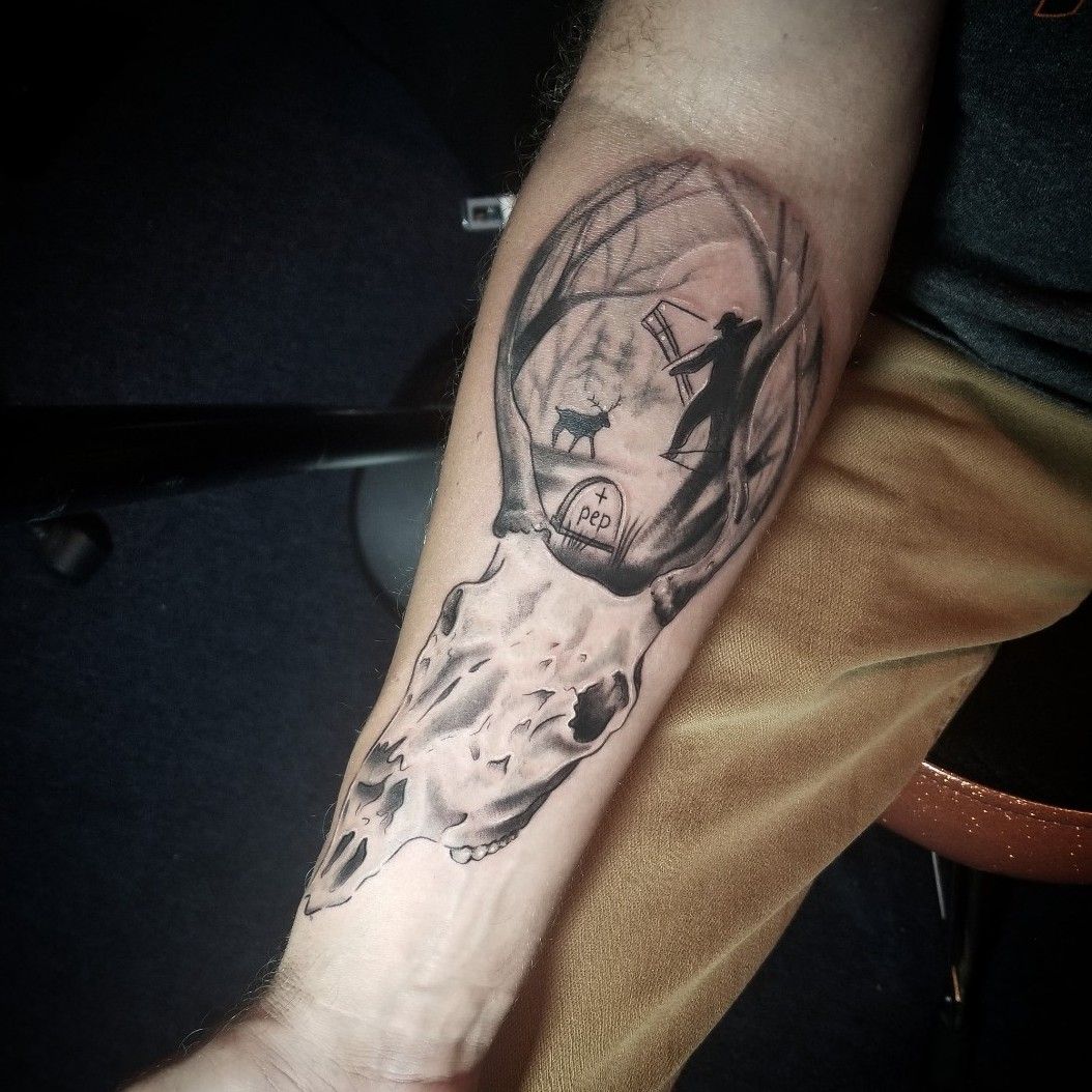 Locke Studios - Bow hunting/reaper tattoo done by Andy... | Facebook