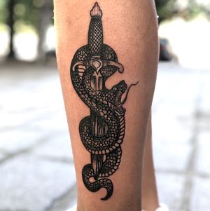 Traditional snake and dagger 