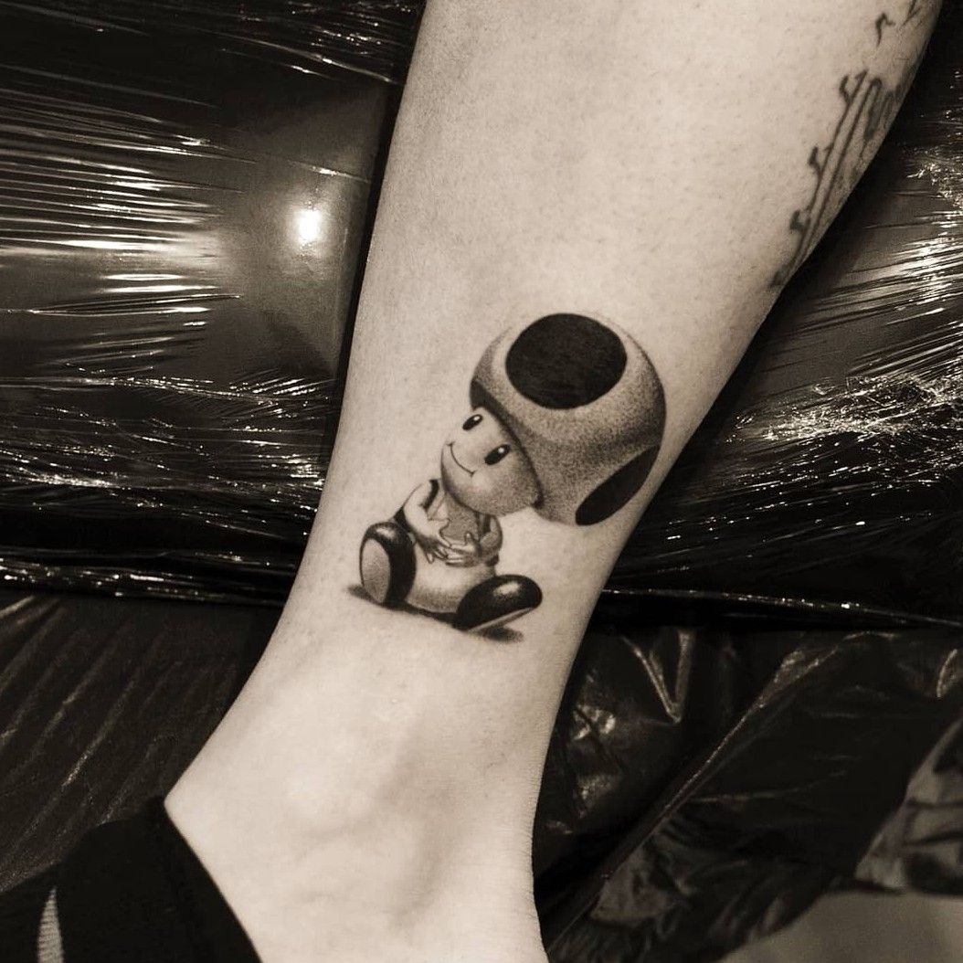 toad tattoo   Mario tattoo Super mario tattoo Tattoos