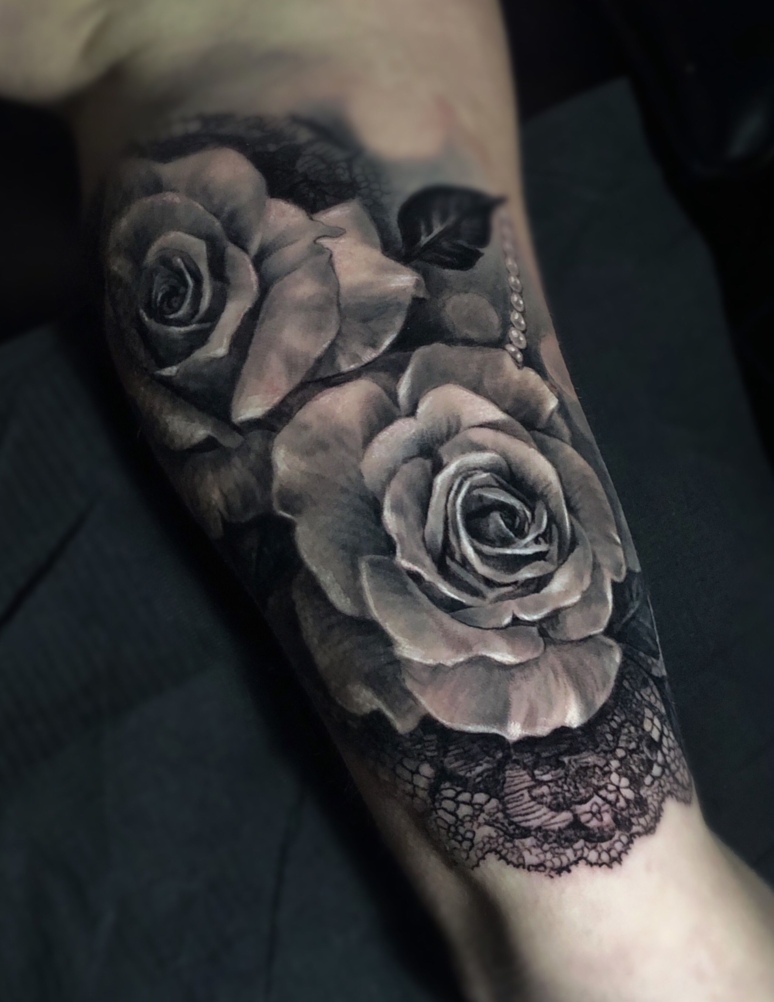 Aggregate more than 76 rose tattoo with lace best - in.cdgdbentre