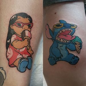 Best friends tattoos for Kelly and Candace complete with their favorite ice cream flavours!