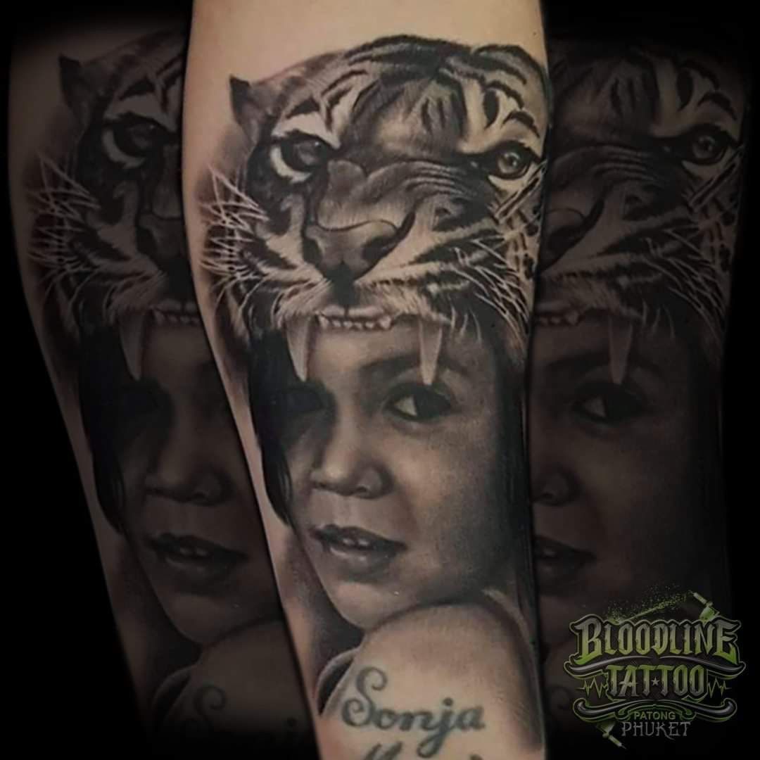 Unify Tattoo Company  Tattoos  Animal  Woman with Tiger headdress