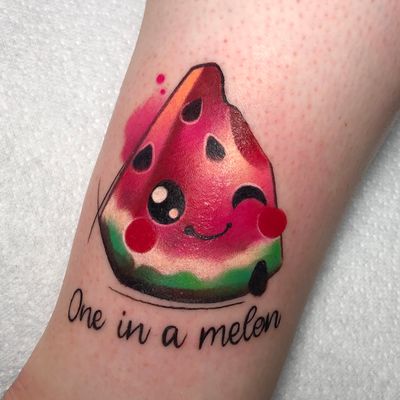 #watermelon #watermelontattoo #melontattoo #kibitattoo #kawaii #cutetattoo #anime #manga #colourtattoo #supercute #cloto.tattoos